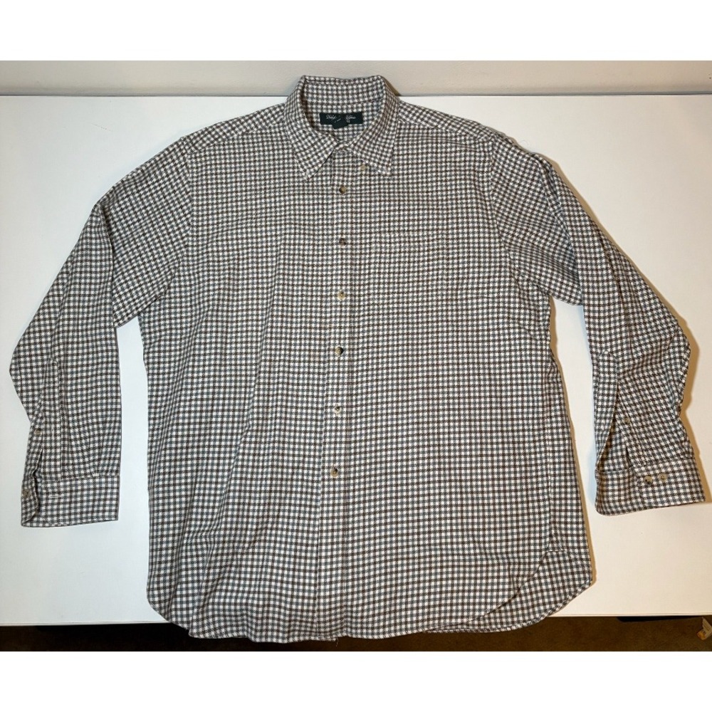 Brooks Brothers Country Club Wool Blend Heavy Button Down Shirt | XL
